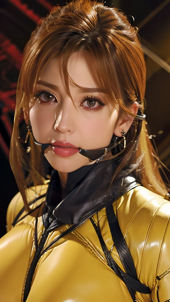 Mature Woman, Woman in a futuristic suit, highly Detailed face, Nice, Mother, Very large breasts, (Mature Woman), Mature Face, (Mature Woman), Cyber Suit, Anime girl in a tight suit, Milfication, Elegant body, Focus on the navel, NUDE, gloves, Earrings, sf, Female protagonist, Volumetric Light, Detailed lighting, Detailed Texture, BoobsCyberpunk, Biomechanical , masterpiece, (Top quality eyes), Detailed face, sci-fi background, Futuristic landscape, (((Yellow bodysuit))), (Chuby), (((High quality face))), (((High resolution face)))
