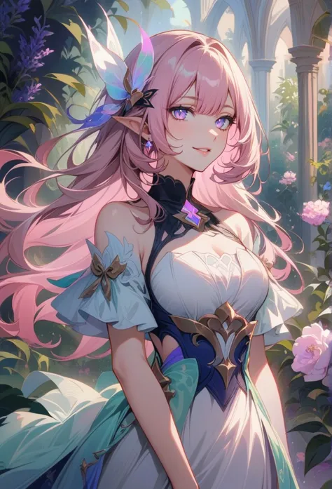 1girl,elysia_\(honkai_impact\)_\(herrscher_of_human_ego\),a slender girl, (best quality, ultra-detailed) exquisite facial featur...