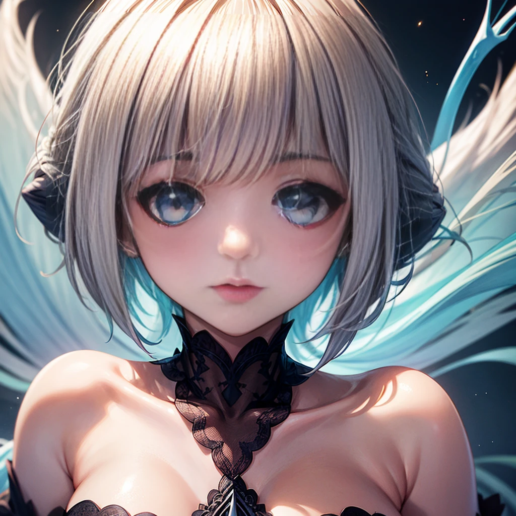 (1 Girl),Gothic,Double tail,White hair, Organza lace,Gorgeous and complicated clothes,Gothic, flight, blue, (rich and colorful), Thick lines, Gradient Blending, Motion Blur, Glittering texture, Dynamic Synthesis, Atmospheric perspective, Impressionism, , (masterpiece), (best quality), Astonishing, (Beautiful and delicate eyes), (Fine details), Depth of Field, Extremely detailed CG, The original, Extremely detailed wallpaper, (Bright colors), Movie Lighting,  (rich and colorful), blush,