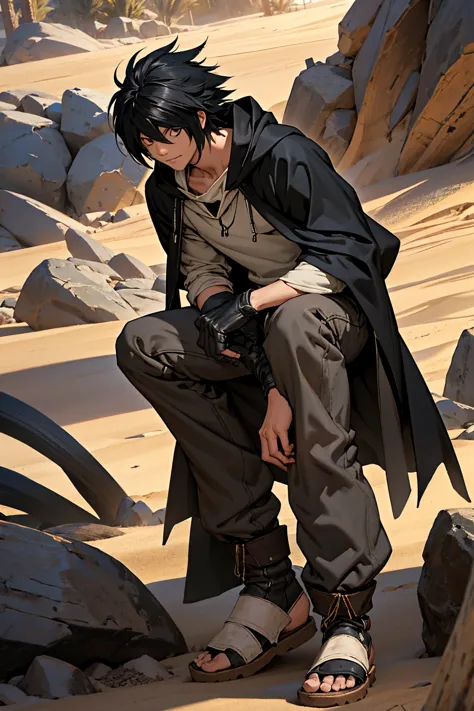 best quality,masterpiece,ultra detailed,add layer,slim,1 man,solo,
l_lawliet, black hair, black eyes,
25 years old,jedi,
poor cl...