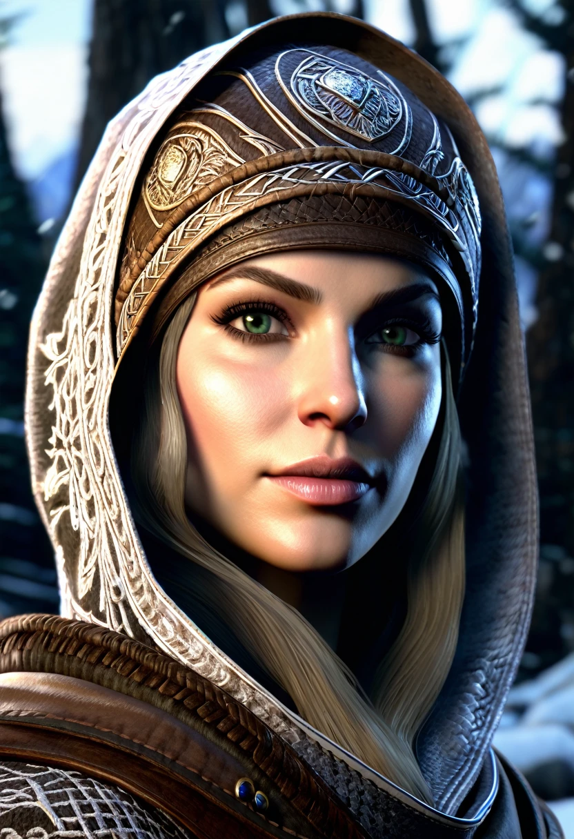 jules, 8k, hyper detailed, The Elder Scrolls V: Skyrim, pop inspo