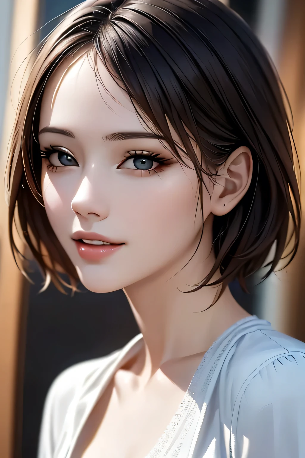 (highest quality、8k、32K、masterpiece)、(Realistic)、(Realistic:1.2)、(High resolution)、Very detailed、Very beautiful face and eyes、1 person、Delicate body、(highest quality、Attention to detail、Rich skin detail)、(highest quality、8k、Oil paints:1.2)、Very detailed、(Realistic、Realistic:1.37)、Bright colors、Cowboy Shot, (Casual Fashion)