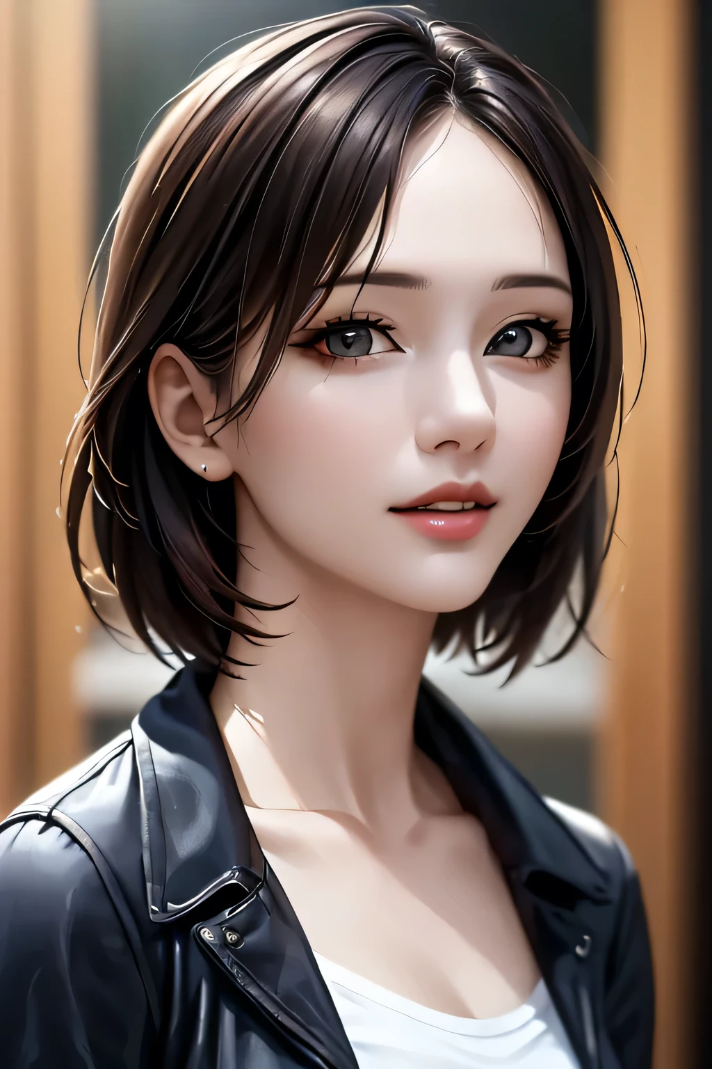 (highest quality、8k、32K、masterpiece)、(Realistic)、(Realistic:1.2)、(High resolution)、Very detailed、Very beautiful face and eyes、1 person、Delicate body、(highest quality、Attention to detail、Rich skin detail)、(highest quality、8k、Oil paints:1.2)、Very detailed、(Realistic、Realistic:1.37)、Bright colors、Cowboy Shot, (Casual Fashion)