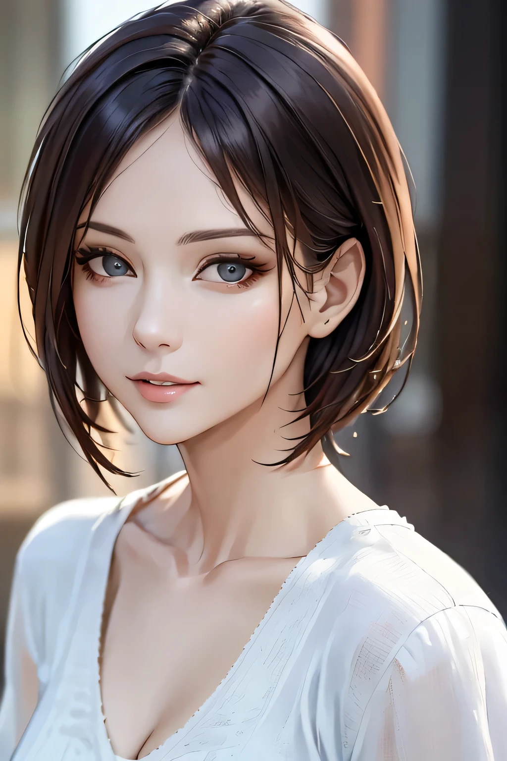 (highest quality、8k、32K、masterpiece)、(Realistic)、(Realistic:1.2)、(High resolution)、Very detailed、Very beautiful face and eyes、1 person、Delicate body、(highest quality、Attention to detail、Rich skin detail)、(highest quality、8k、Oil paints:1.2)、Very detailed、(Realistic、Realistic:1.37)、Bright colors、Cowboy Shot, (Casual Fashion)