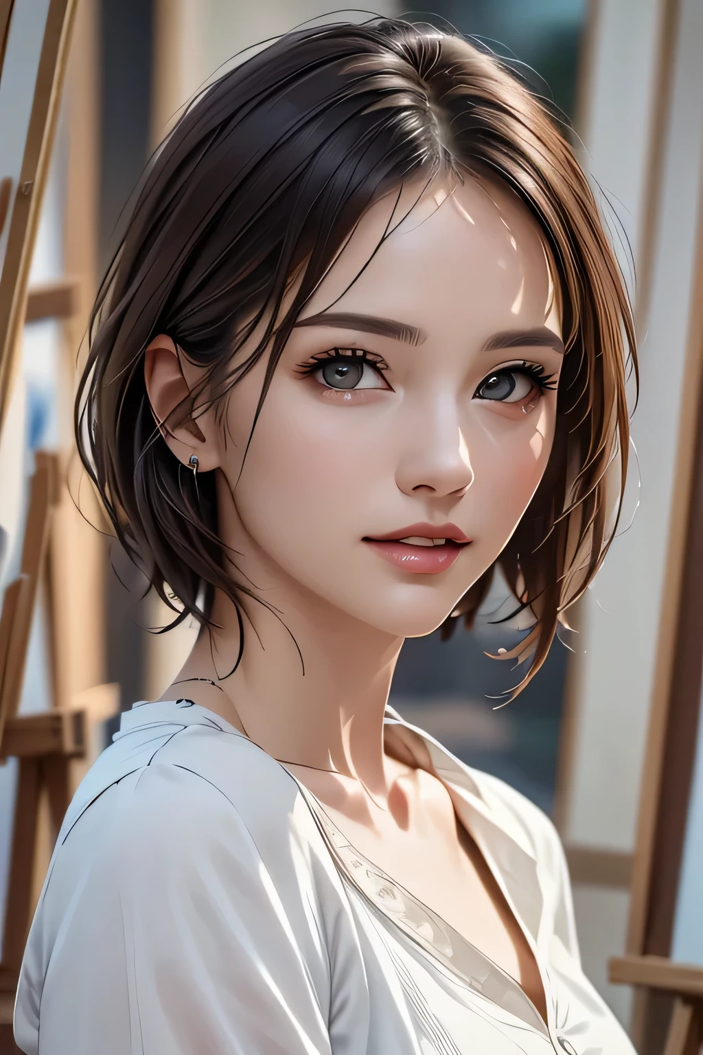 (highest quality、8k、32K、masterpiece)、(Realistic)、(Realistic:1.2)、(High resolution)、Very detailed、Very beautiful face and eyes、1 person、Delicate body、(highest quality、Attention to detail、Rich skin detail)、(highest quality、8k、Oil paints:1.2)、Very detailed、(Realistic、Realistic:1.37)、Bright colors、Cowboy Shot, (Casual Fashion)