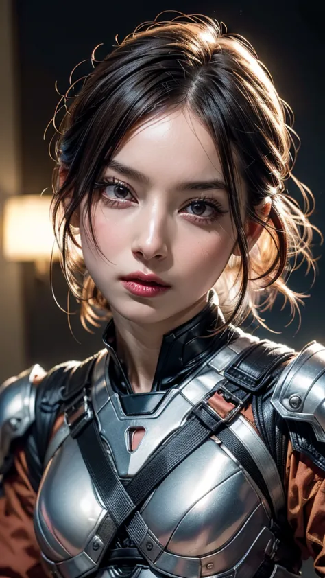 ((beautiful face:1.4)), (purelos face_v1: 1.0), half body,armor warriors, bustling city, (inspired by the avengers), armor suit,...