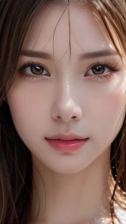 (Highest quality、8k、32K、masterpiece)、(Realistic)、(Realistic:1.2)、(High resolution)、Very detailed、Very beautiful face and eyes、1 person、Round and small face、Tight waist、Delicate body、(close、Highest quality、Attention to detail、Rich skin detail)、(Highest quality、8k、Oil paints:1.2)、Very detailed、(Realistic、Realistic:1.37)、Bright colors