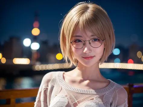 japanese girl in casual clothes、observe the audience、tokyo cityscape at night、(highest quality、masterpiece)))、hd fine、very detai...