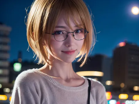 japanese girl in casual clothes、observe the audience、tokyo cityscape at night、(highest quality、masterpiece)))、hd fine、very detai...