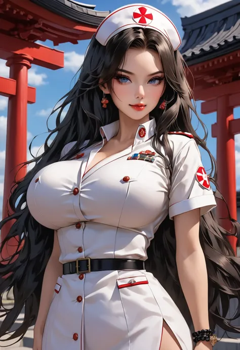 ((masterpiece, best quality, highly dramatic picture,((imperial japanese army)), ((barbie)), cinematic lens effect, ((busty bitc...