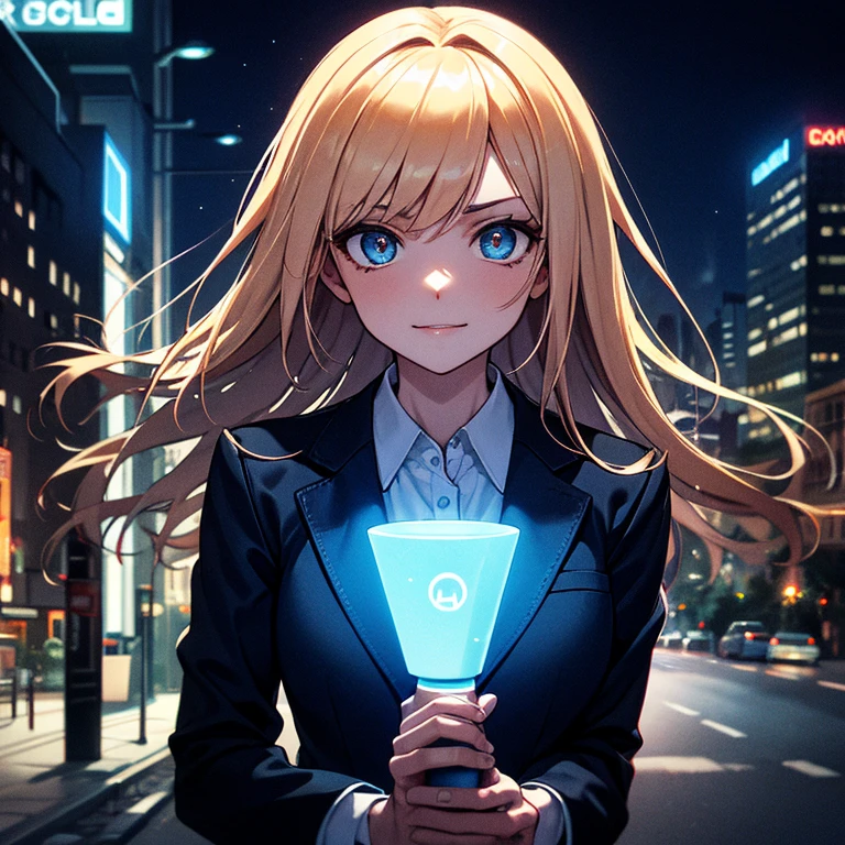 16 thousand., HDR, RTH, Ray tracing, daylight, absurdity, best quality masterpiece, Ideal Anatomy, very detailed face, detailed eyes, 1 girl, One, in a business suit, shirt, The top button is open, beautiful hair, Extremely beautiful, cutting, chill, evil aura, Windy, sparkling eyes, Serious expressions, dystopian city, Futuristic, detailed background, award-winning, neon lights, trending at the art station