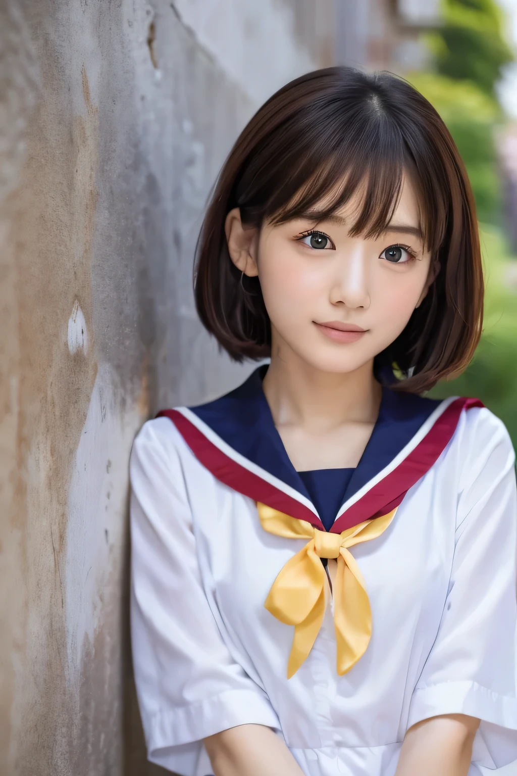 
(Beautiful leaning against the wall:1.3), (Highest quality:1.4), (Very detailed), (Very detailed美しい顔), Sexy pose, School uniforms, Short-sleeved sailor uniform, Great face and eyes, iris, Medium Hair, The Beauty of Japan, (Skinny body type:1.3), (Flat Chest:1.3), (Face close-up:1.4), Smooth, Very detailed CG synthesis 8k wallpaper, High-resolution RAW color photos, Professional photography, Light, BackLight, dream-like, impressive, Written boundary depth, School Area, (Photographed from the front:1.3)
