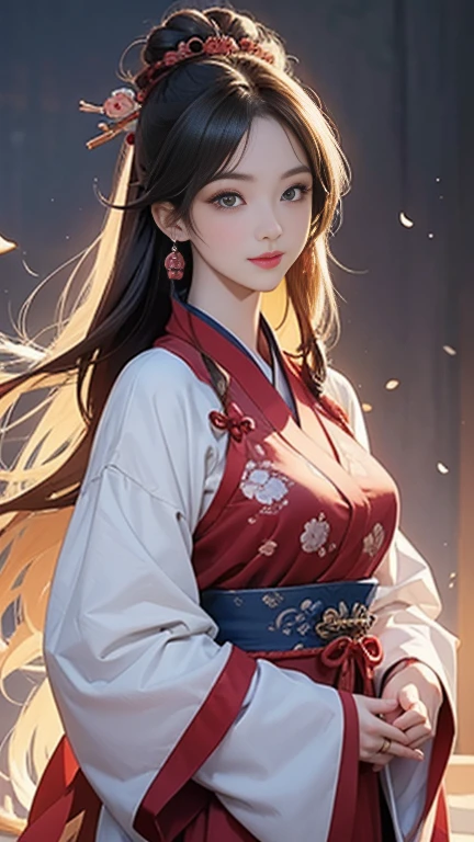 ( High resolution、 Super detailed)、masterpiece、Highest quality、High resolution、8k、Detailed Anime、Buildings from the Tang Dynasty、Tang Dynasty China、Tang Dynasty China、Young and beautiful woman、Beautiful Face、Beautiful Face、Pretty lips、Hanfu、(whole body)、Hair styled in a bright-colored round bun、Smiling eyes、Walking、Cowboy Shot、background、Buildings from the Tang Dynasty、Chang'an during the Tang Dynasty in China、Plum blossom、Detailed CG、