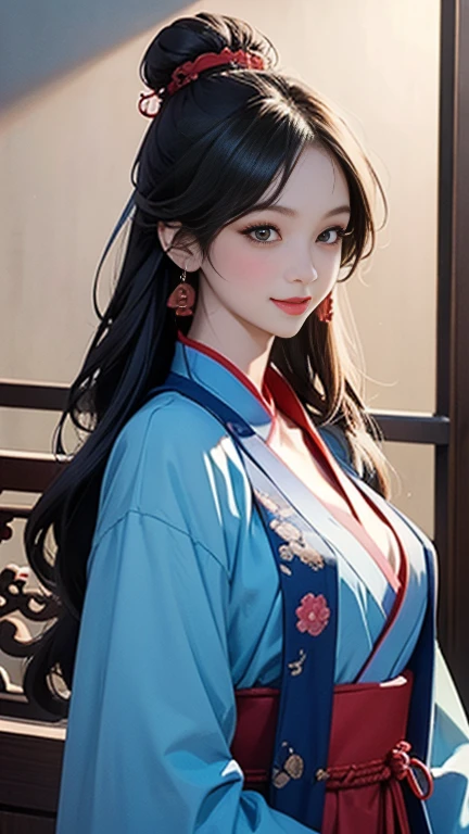 ( High resolution、 Super detailed)、masterpiece、Highest quality、High resolution、8k、Detailed Anime、Buildings from the Tang Dynasty、Tang Dynasty China、Tang Dynasty China、Young and beautiful woman、Beautiful Face、Beautiful Face、Pretty lips、Hanfu、(whole body)、Hair styled in a bright-colored round bun、Smiling eyes、Walking、Cowboy Shot、background、Buildings from the Tang Dynasty、Chang'an during the Tang Dynasty in China、Plum blossom、Detailed CG、