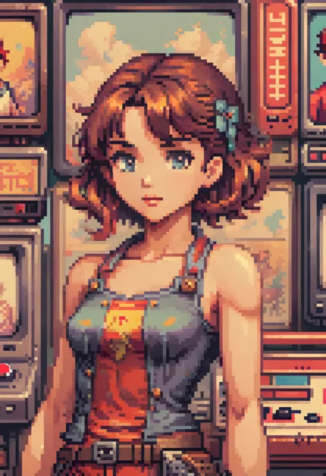 retro game, retro-style icon characters, (masterpiece, best quality, perfect composition,ultra-detailed, intricate details, prof...