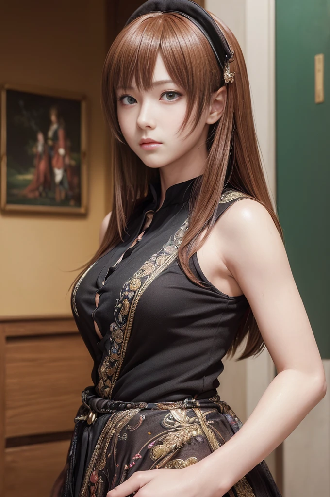 (High resolution,masterpiece,Highest quality,Highly detailed CG, anime, Official Art:1.4), Realistic, photograph, Incredible detail, It&#39;s all complicated, Shiny and shiny,wonderful many layers, 8k wallpaper, 3d, sketch, cute, figure,( alone:1.4), Perfect female proportions,Villainess, (Fusion of dark brown cockroach and lady:1.4), (Woman with yellow bees:1.2), (Woman with yellow bees:1.2), (Fusion:1.2), (alone:1.4), (Wicked Smile:1.2), Muscular, Abdominal muscles, (Bee's yellow exoskeleton bioinsect suit:1.4), (Bee Yellow Exoskeleton Bioinsect Armor:1.2), (Yellow transparent bee wings:1.4), (Yellow bee antennae:1.3),