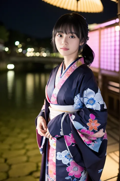 (kimono)、(((highest quality、masterpiece、very detailedな画像,very high resolution))),(realistic:1.5,raw shooting,)超realisticなキャプチャ,v...