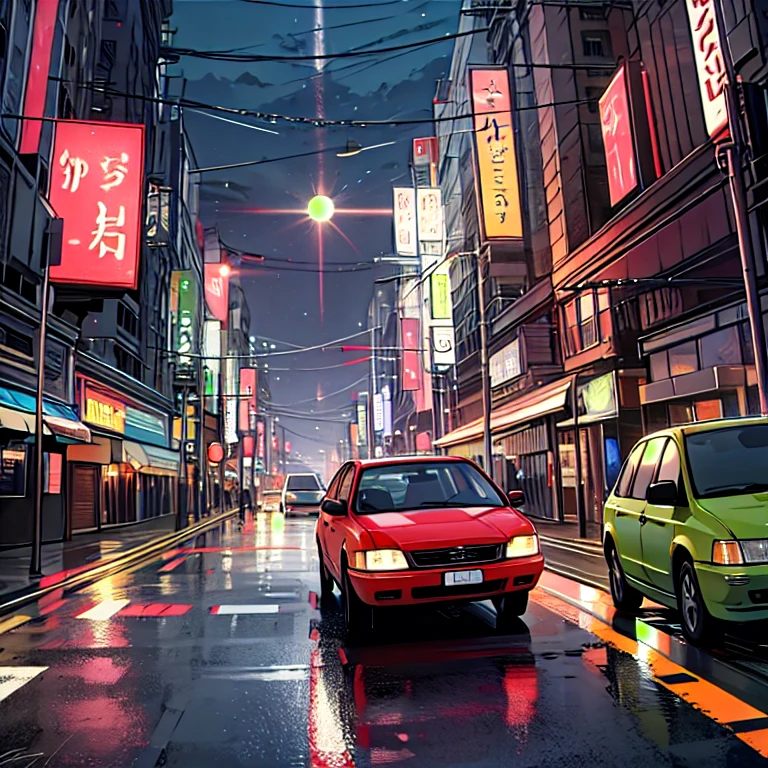 one perSon&#39;S, Black Hair,Long Hair,Slanted EyeS,dreSS, Jacket, rain, Ground cars, Helmet, Mecha, car, motorcycle, on motorcycle, Car both focus, car wheel, night, road, Street, rain, city, puddle, 8k, Ultra-realiStic, LenS flare, atmoSphere, Shine, detailed, complicated, colorful, cinematic lighting, Talked about at the art Station, 4K, surreal, concentrate, Extremely detailed, Unreal Engine 5, cinematic, maSterpiece, HigheSt quality