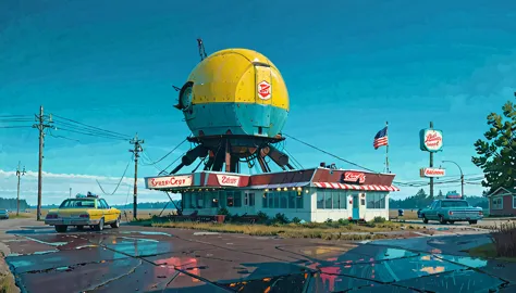 (lora:21stalenhag:1),(masterpiece), (best quality), (ultra-detailed), (best illustration), (best shadow), (absurdres),((draw by ...