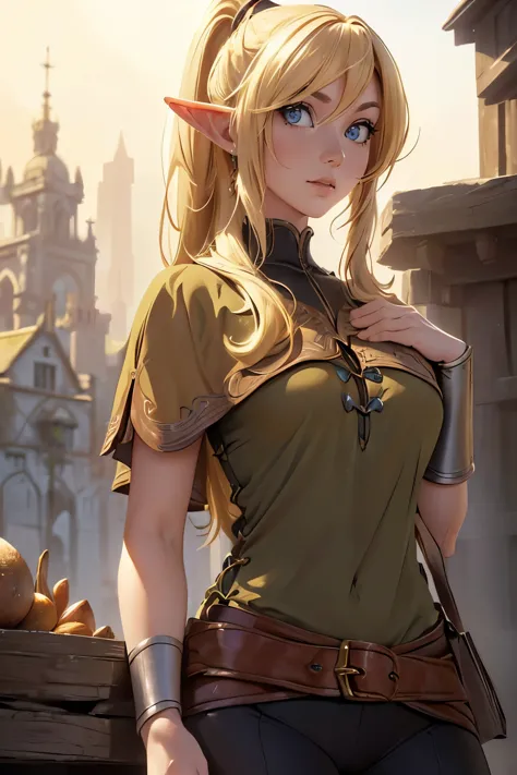 blonde haired elf, ((long_elegant_elf_ears)), (8k,highres,masterpiece:1.2),ultra-detailed,(realistic,photo-realistic:1.47),((sle...