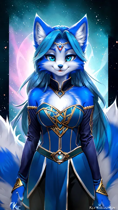 a beautiful and detailed (sweet picture) wa ((krystal)), star fox krystal, sslim, lovable, green eyes, medium breasts, (((long b...