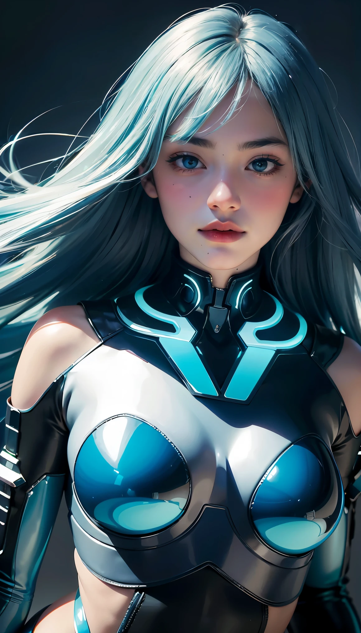 (best quality,highres:1.2),ultra-detailed,(realistic:1.37)
A beautiful alien girl with a body made of sapphire,sparkling blue eyes,long flowing sapphire hair,strong and graceful body,humanoid features,a radiant smile
alien,otherworldly,extraterrestrial
(extraordinary,gorgeous:1.1),alien princess,femininity,grace,beauty
(futuristic technology),sleek suit,semi-transparent,sapphire gown,geometric patterns,iridescent effect
(ethereal:1.1),floating,dreamlike atmosphere,mystical aura
(studio lighting),softly lit,pale blue glow,subtle shadows
(abstract art),surreal composition,colorful surrealism
vivid colors,shades of blue,turquoise accents
(keywords)