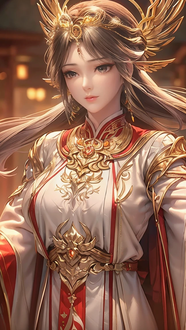 (Highest quality, 8K, CG, Beautiful and exquisite upper body, Delicate face,Purplish silver hair,Waist-length wavy hair,beautiful girl,Wearing a circlet,White-based robe,Moonlit Night, Gradient Hair, Floral Background, Purple eyes, Almond Eye, Exquisite eye makeup, 長さ eyelashes fluttering, Starry Sky, Delicate lip detail, Soft and harmonious style),Exposed shoulders, bracelet,Suspended particles, Mysterious Mechanics,Dynamic pose