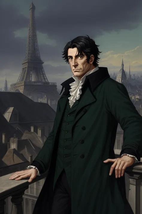 highest quality, masterpiece, high resolution,，（jacques hébert），french，french revolution politician，（french cityscape_background...