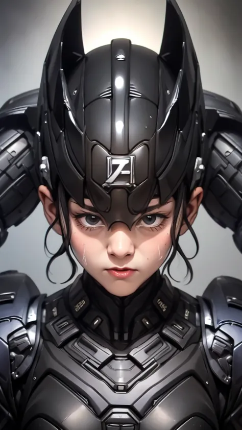 highest quality　8k black panther suit girl　kindergarten girl　sweaty face　cute　short hair　boyish　steam coming out of my head　my h...