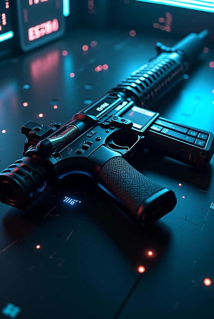 Computer keyboard rifle SeaArt AI