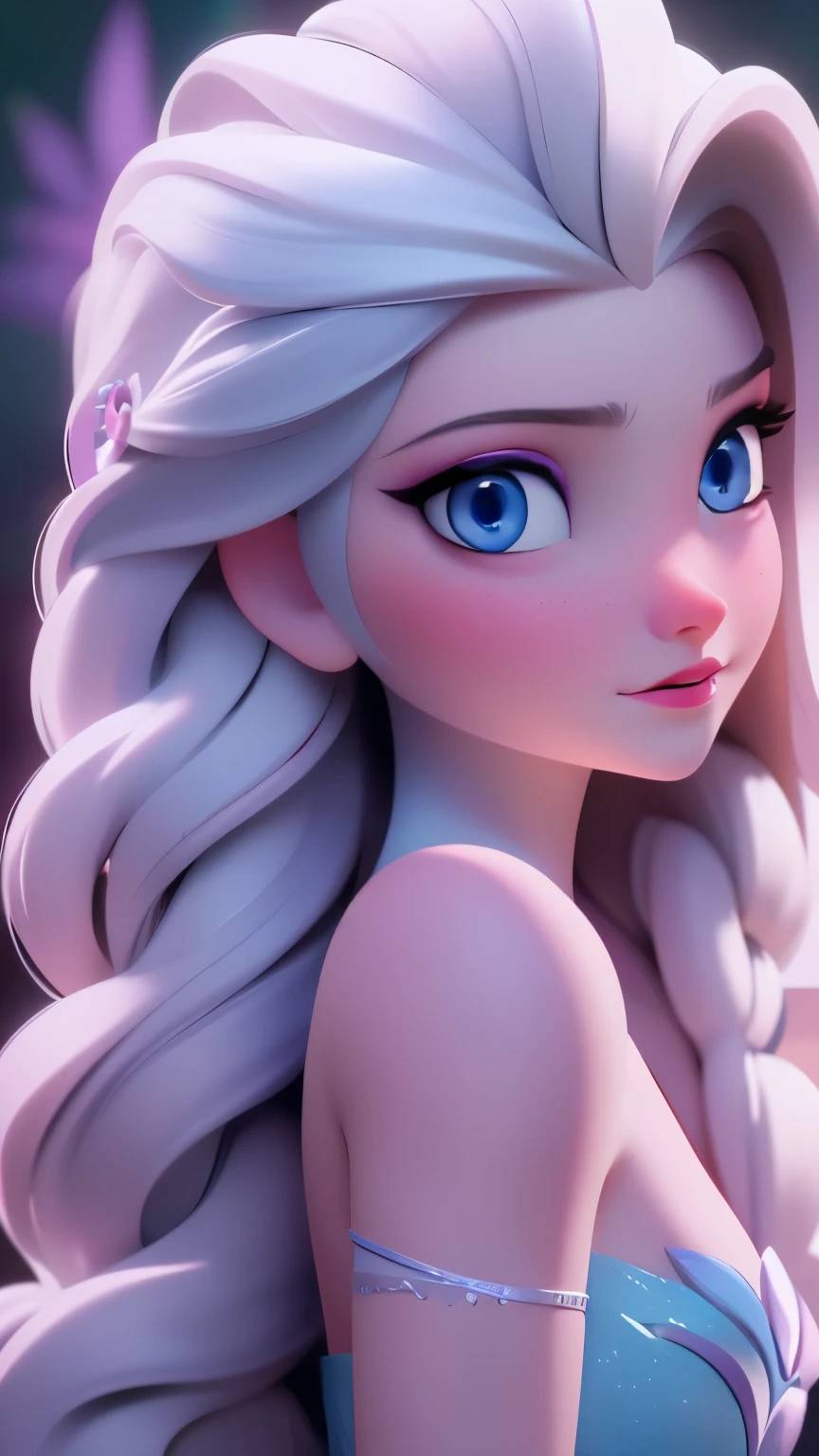 Elsa, (perky breasts), (((small breasts))), smirk:1.2, beautiful blue eyes, (perfect iris’s), depth of colour to her eyes, blonde hair, long hair, braid, full lips, blush, naked, she is showing her vagina, depth of field, bokeh, (special attention to skin detail: 1.2), masterpiece, best quality, ultra-detailed, ultra-HD, photorealistic, cinematic, ((mid camera shot)), sensual pose, alluring, nipples:1.4, looking up at camera, closeup on her face, her cheeks are blushed, 22 years old, she is on her knees, eye contact:1.4, high angle:1.5, ((closeup on face)), perfect face, (((visible breasts))) bokeh everything other than her perfect face, location is Arendelle in winter, ice castle