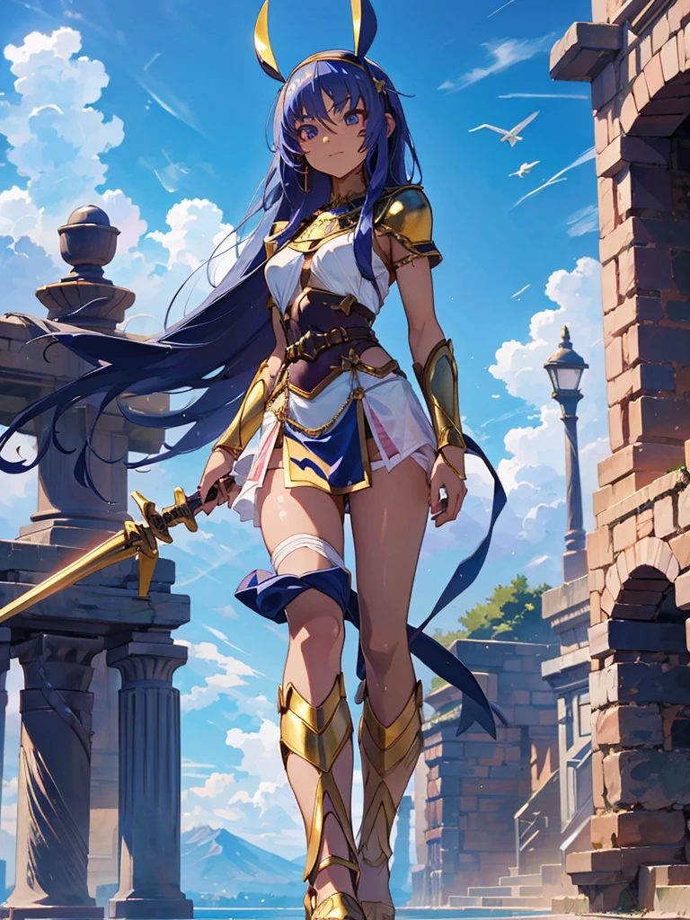 , Anime Style, whole body, alone, Stylish Gladiator Girl, I have a rapier,Standing in the Wilderness,