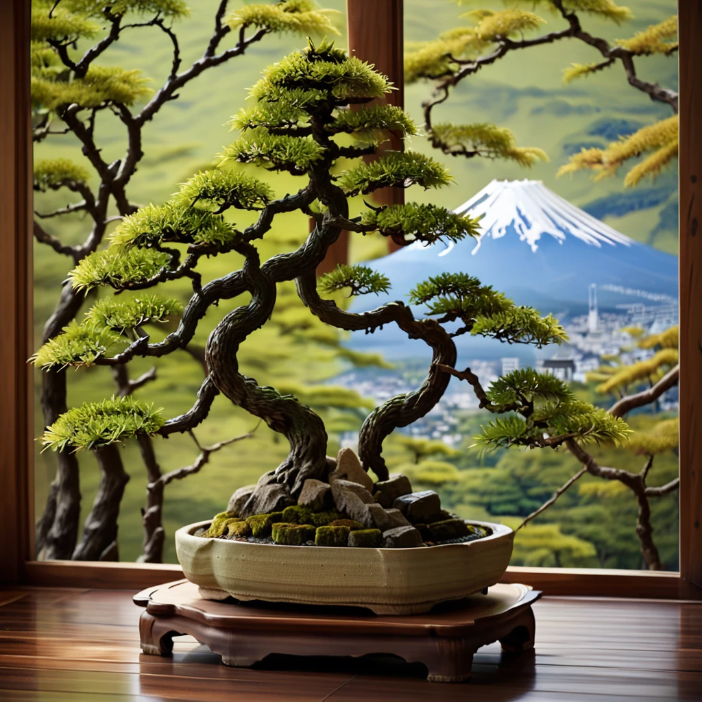 Bonsai in Japan、mystery、Fuji Mountain、kimono、Castle