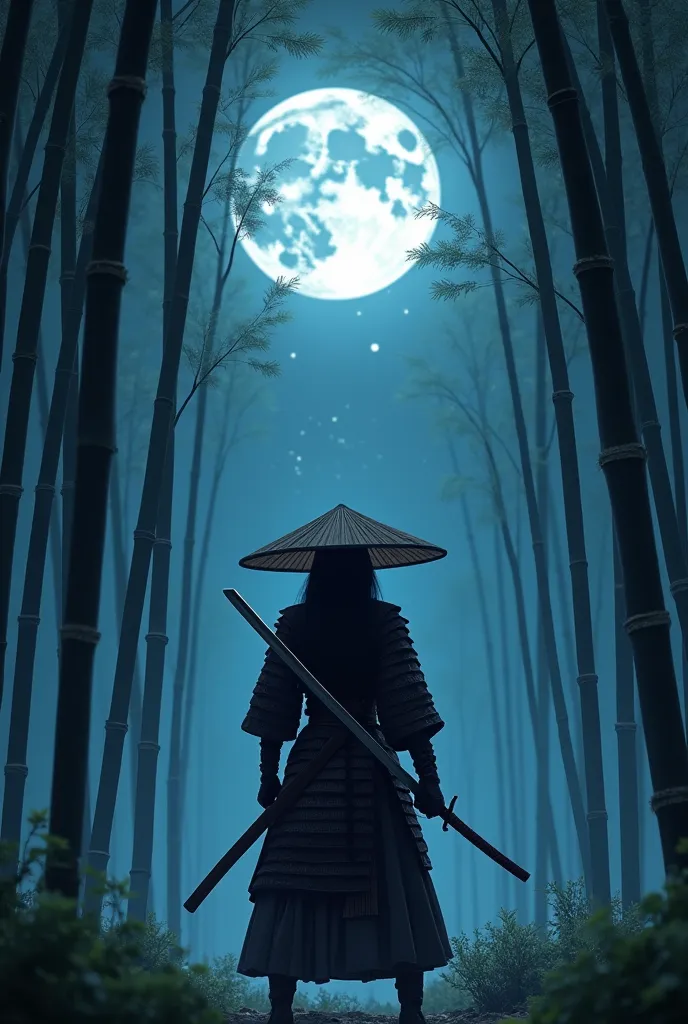 samurai, 1girl, hold a japanese sword, japanese conical hat, battle scene, aesthetic, wide shot, cinematic lighting, ultra wide ...