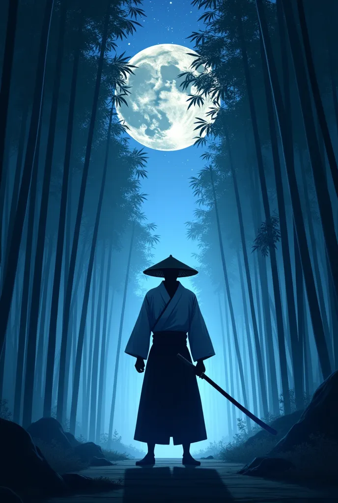 samurai, hold a katana with both hands, japanese conical hat, hakama, aesthetic, wide shot, cinematic lighting, ultra wide angle...