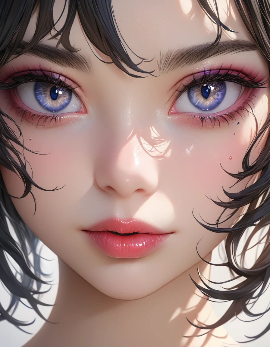 1girl, blueberry, fruits, white background, black hair, beautiful detailed eyes, beautiful detailed lips, extremely detailed face and skin, longeyelashes, (best quality,4k,8k,highres,masterpiece:1.2),ultra-detailed,(realistic,photorealistic,photo-realistic:1.37),digital painting,vibrant colors,soft lighting,cinematic composition