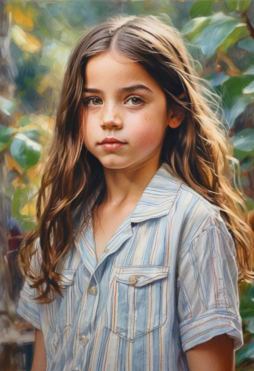 stunning colour graphite sketch of a beautiful ohwx 12years old girl portrait, (by Alyssa Monks:1.1), by Joseph Lorusso, by Lilia Alvarado, beautiful lighting, sharp focus, 8k, high res, Masterpiece, Nikon Z9, Award - winning photograph , (naked: 1.8)