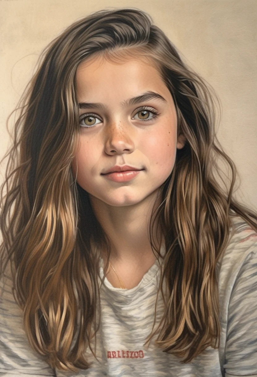 stunning colour graphite sketch of a beautiful ohwx 12years old girl portrait, (by Alyssa Monks:1.1), by Joseph Lorusso, by Lilia Alvarado, beautiful lighting, sharp focus, 8k, high res, Masterpiece, Nikon Z9, Award - winning photograph , (naked:1.8)