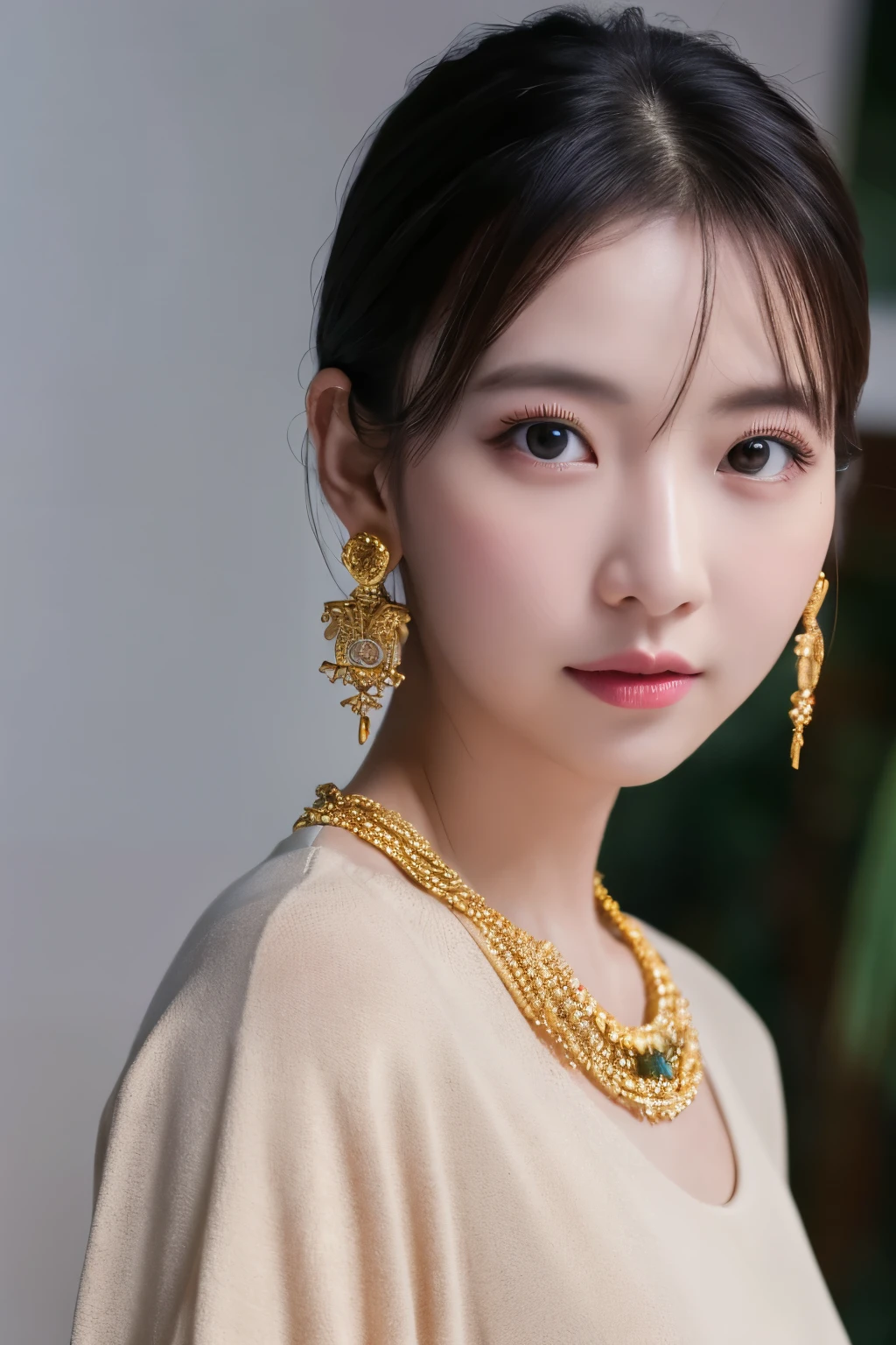 best quality, masterpiece, highres, 1girl,china dress,hair ornament,necklace, jewelry,Beautiful face,upon_body, tyndall effect,photorealistic, dark studio, rim lighting, two tone lighting,(high detailed skin:1.2), 8k uhd, dslr, soft lighting, high quality, volumetric lighting, candid, Photograph, high resolution, 4k, 8k, Bokeh,