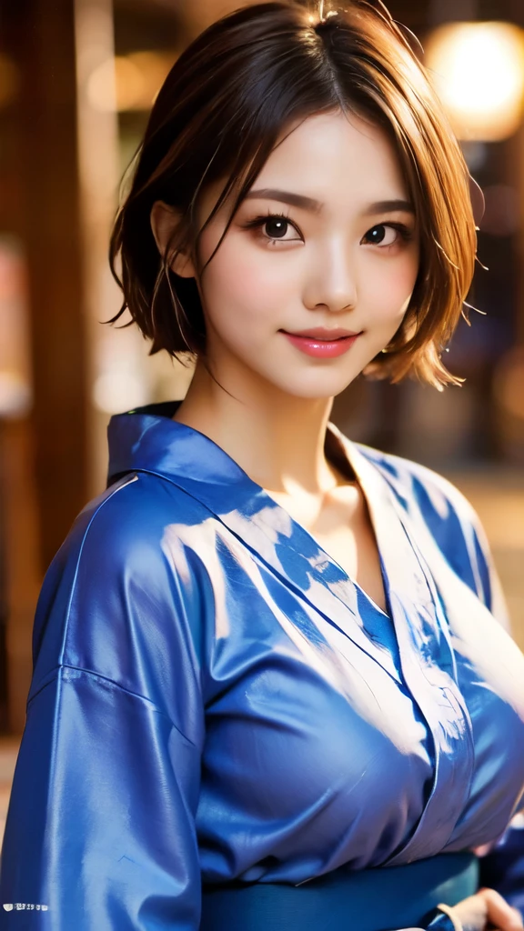 8k,Highest quality,(masterpiece:1.2),(Realistic),(Realistic:1.37),Ultra-high resolution,1 female college student,city,smile,Beautiful Eyes,Summer festival,(((Beautiful yukata))),Big Breasts,Perfect body,Perfect Fingers,Professional Lighting,gravure,Detailed face and skin texture,fine grain,RAW Photos