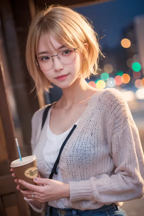 japanese girl in casual clothes、observe the audience、tokyo cityscape at night、(highest quality、masterpiece)))、hd fine、very detai...