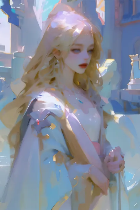 there was a woman in a white dress holding a music box, guweiz style artwork, guweiz on pixiv artstation, guweiz on artstation p...