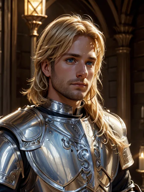 (highly detailed, detailed eyes, soft light, photorealistic, realistic light; cinematic) gorgeous 28-year-old male medieval knig...