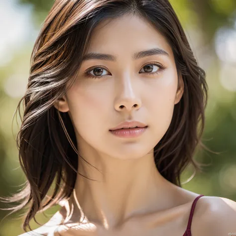 an extraordinarily beautiful japanese model and actress in her early 20s, captured in an ultra-detailed close-up 4k image that s...