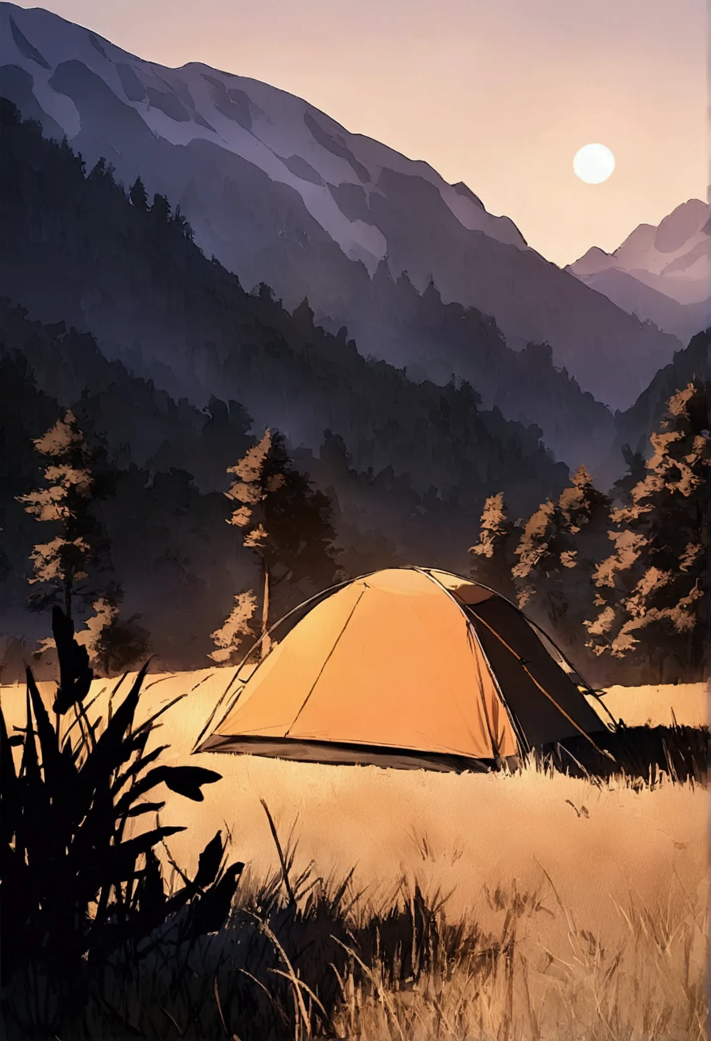 background,camp site,in the mountains