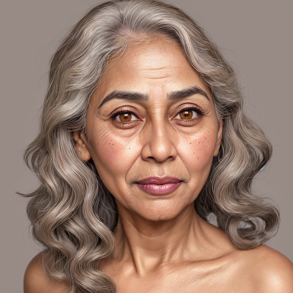 India:Geeta Rasoya

Age: Elder (likely between 65-79 years old in Sim years)
Body Type: Slightly rounded figure with a comfortable weight distribution
Facial Structure: Round or oval-shaped face with wrinkles and age spots
Skin Tone: Medium to dark brown with a warm, golden undertone
Facial Hair: A few grey hairs on her chin or upper lip
Eye Shape: Almond-shaped eyes with a gentle, caring expression
Eye Color: Warm, dark brown eyes with golden flecks
Eyebrows: Thick, grey eyebrows with a slight arch
Facial Wrinkles: Gentle wrinkles around her eyes, forehead, and mouth
Lip Color: Thin, pink lips with a subtle sheen
Teeth: Slightly yellowed teeth with a few gaps
Hair Texture: Soft, curly grey hair with a subtle wave
Hair Style: Short, curly grey hair with a few loose strands framing her face
Body Shape: Average height for an elder Sim
Posture: Gentle, relaxed posture with a slight hunch
Hands: Soft, wrinkled hands with a few age spots
Style Inspiration: Classic Indian attire with a modern twist
