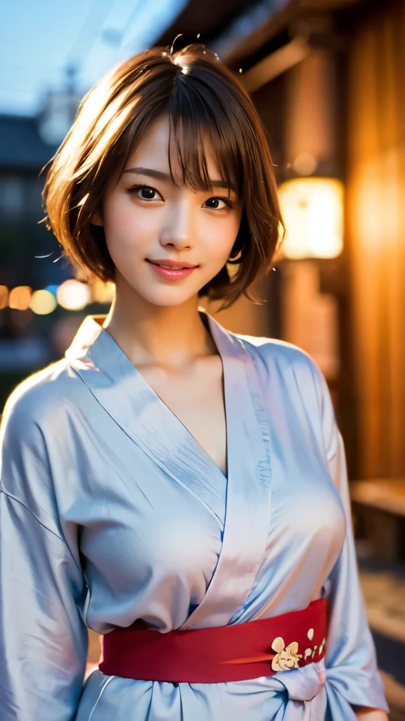 8k,Highest quality,(masterpiece:1.2),(Realistic),(Realistic:1.37),Ultra-high resolution,1 female college student,city,smile,Beautiful Eyes,Summer festival,(((Beautiful yukata))),Big Breasts,Perfect body,Perfect Fingers,Professional Lighting,gravure,Detailed face and skin texture,fine grain,RAW Photos