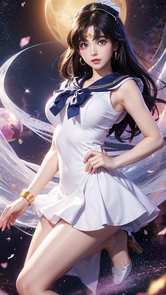 Sailor Moon Cosmos, large breasts, sailor dress