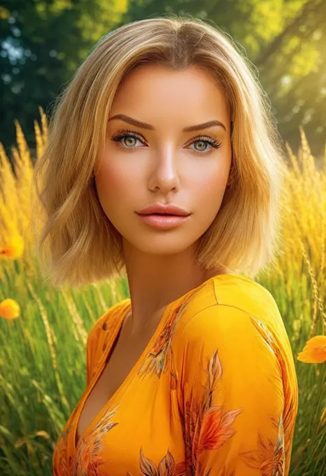 the most beautiful girl in the word in a garden, (full body image:1.4), beautiful detailed eyes, beautiful detailed lips, extrem...