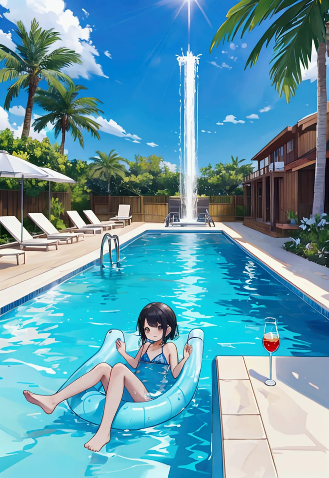 background,pool,waterslide